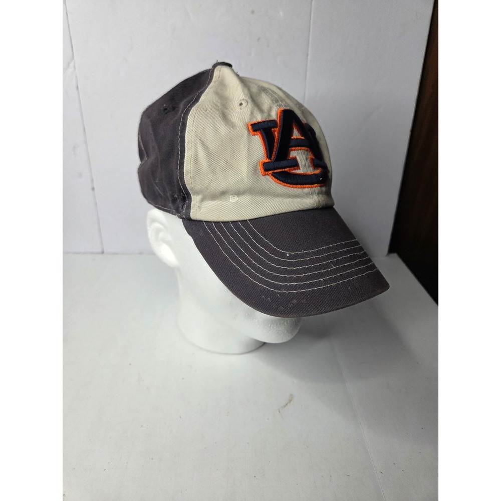 NCAA Auburn Tigers Hat Navy Khaki Two Tone Adjustable Cap Tiger Eyes Logo